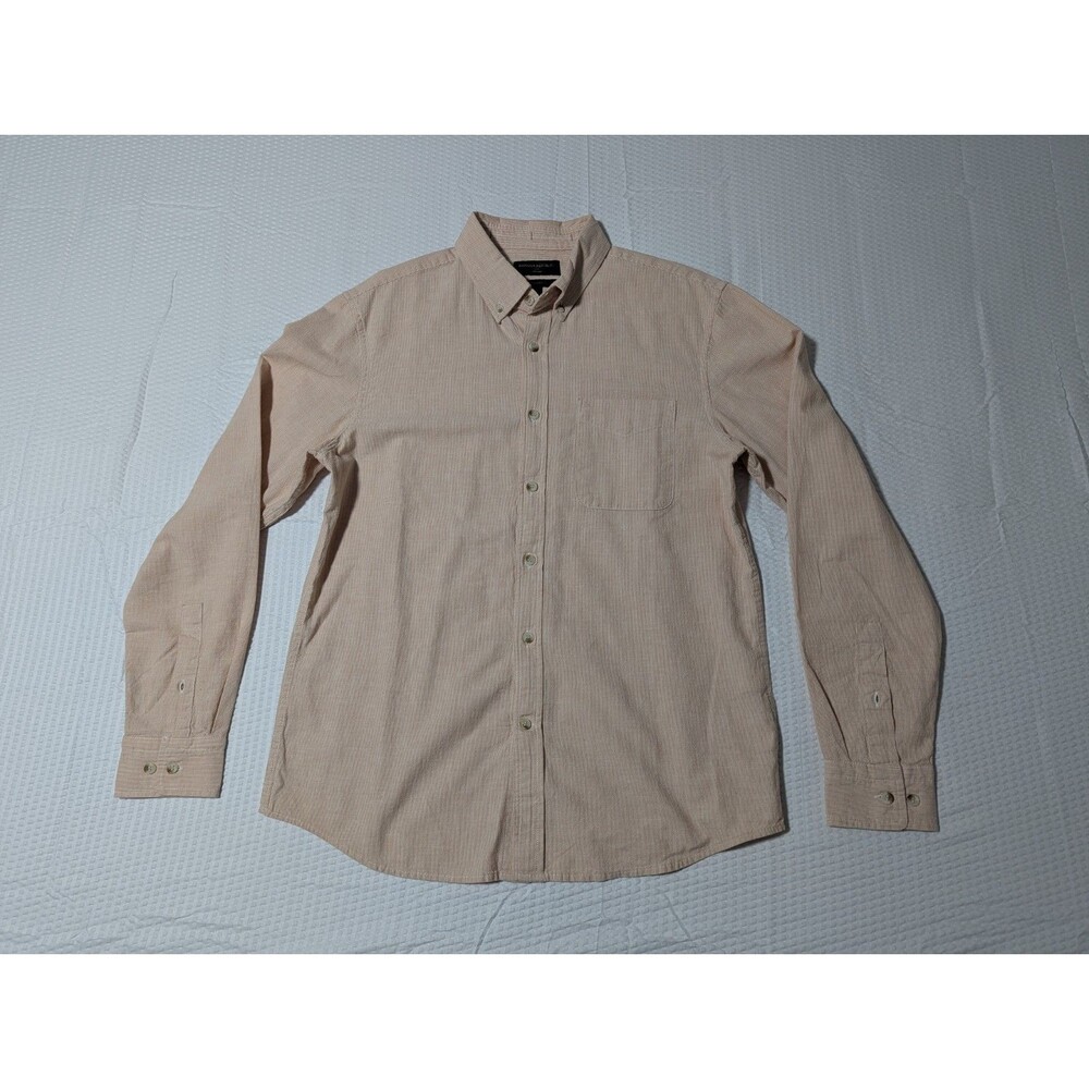 Banana Republic White/Orange (Medium) Button Up Longsleeve Shirt
